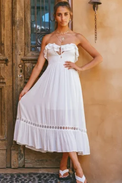 Santa Elena Midi Dress White