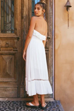 Santa Elena Midi Dress White