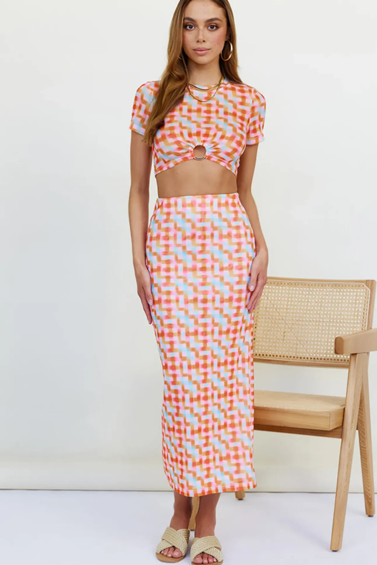 Scattering Crop Top Multi