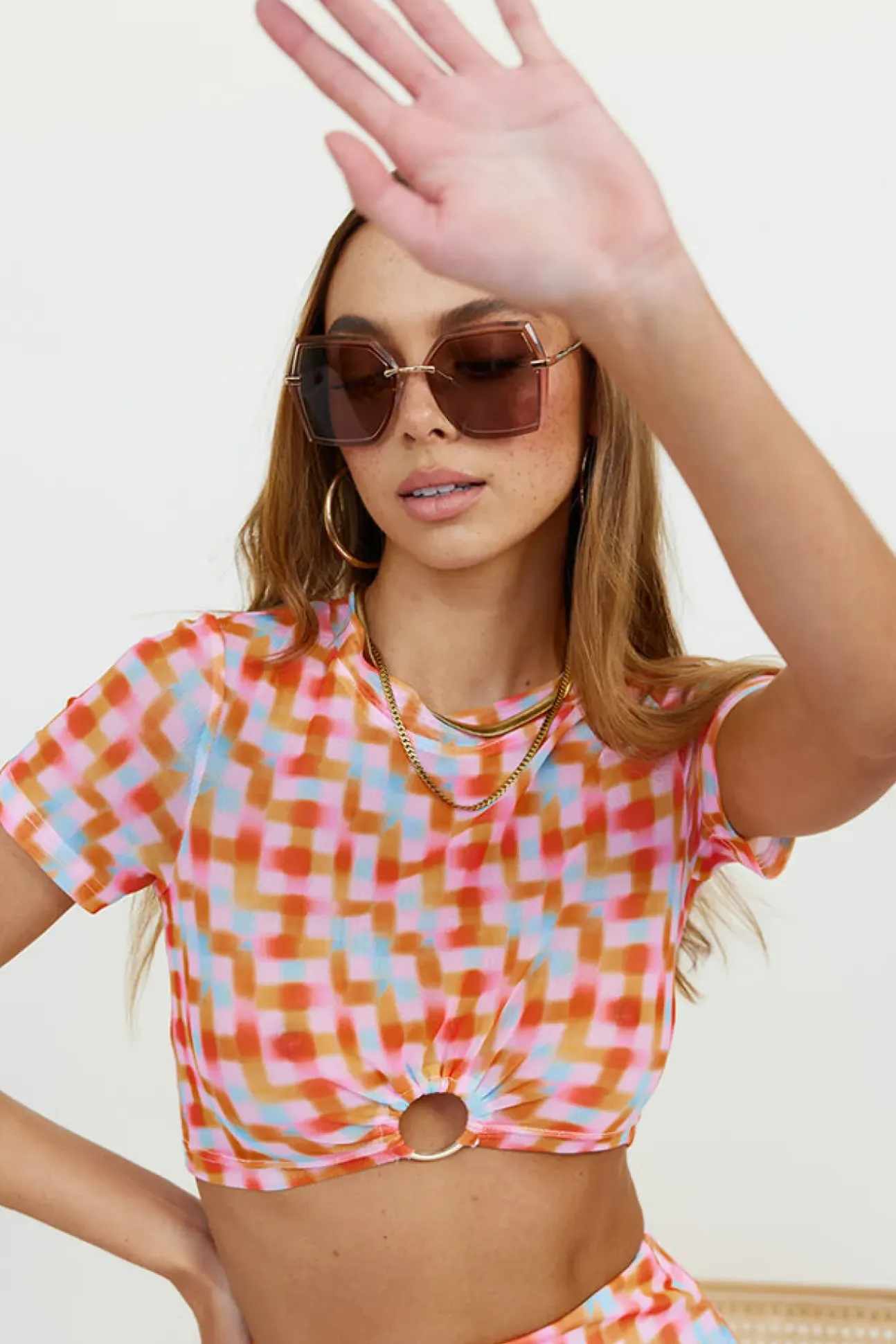 Scattering Crop Top Multi