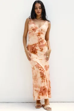 Seafoam Dreams Maxi Dress Orange