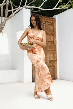 Seafoam Dreams Maxi Dress Orange