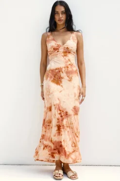 Seafoam Dreams Maxi Dress Orange