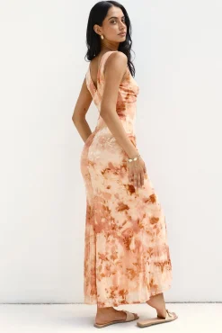 Seafoam Dreams Maxi Dress Orange