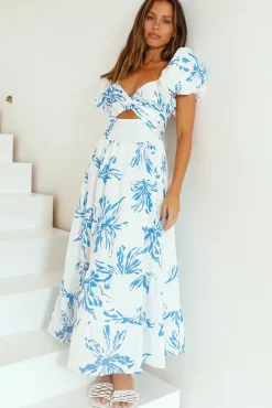 Seaside Breeze Maxi Dress Blue