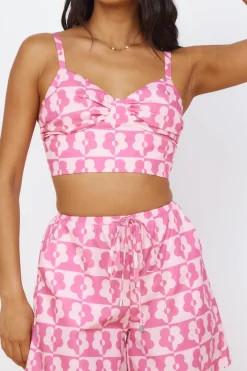 Secrets of Summer Crop Top Pink
