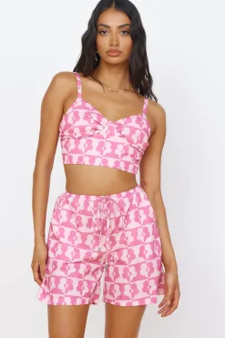 Secrets of Summer Crop Top Pink