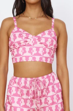 Secrets of Summer Crop Top Pink