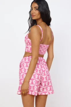 Secrets of Summer Crop Top Pink
