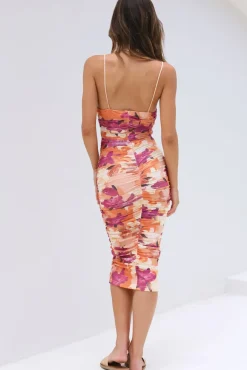 See Your Smile Midi Dress Orange