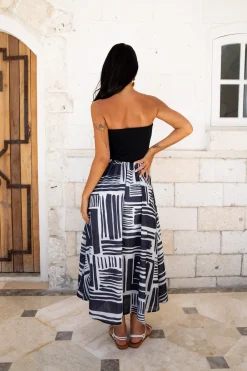 Selena Strapless Maxi Dress Black
