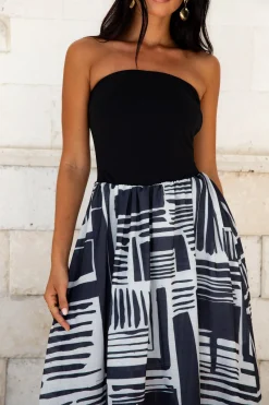 Selena Strapless Maxi Dress Black