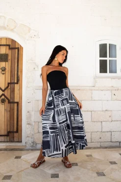 Selena Strapless Maxi Dress Black
