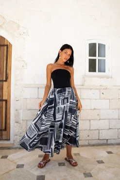 Selena Strapless Maxi Dress Black