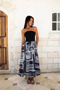 Selena Strapless Maxi Dress Black