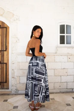 Selena Strapless Maxi Dress Black