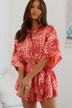 Sending Felicitations Romper Red