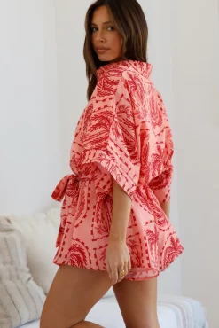 Sending Felicitations Romper Red
