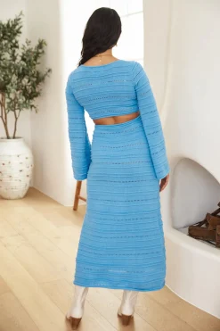 Sent From Heaven Maxi Dress Blue