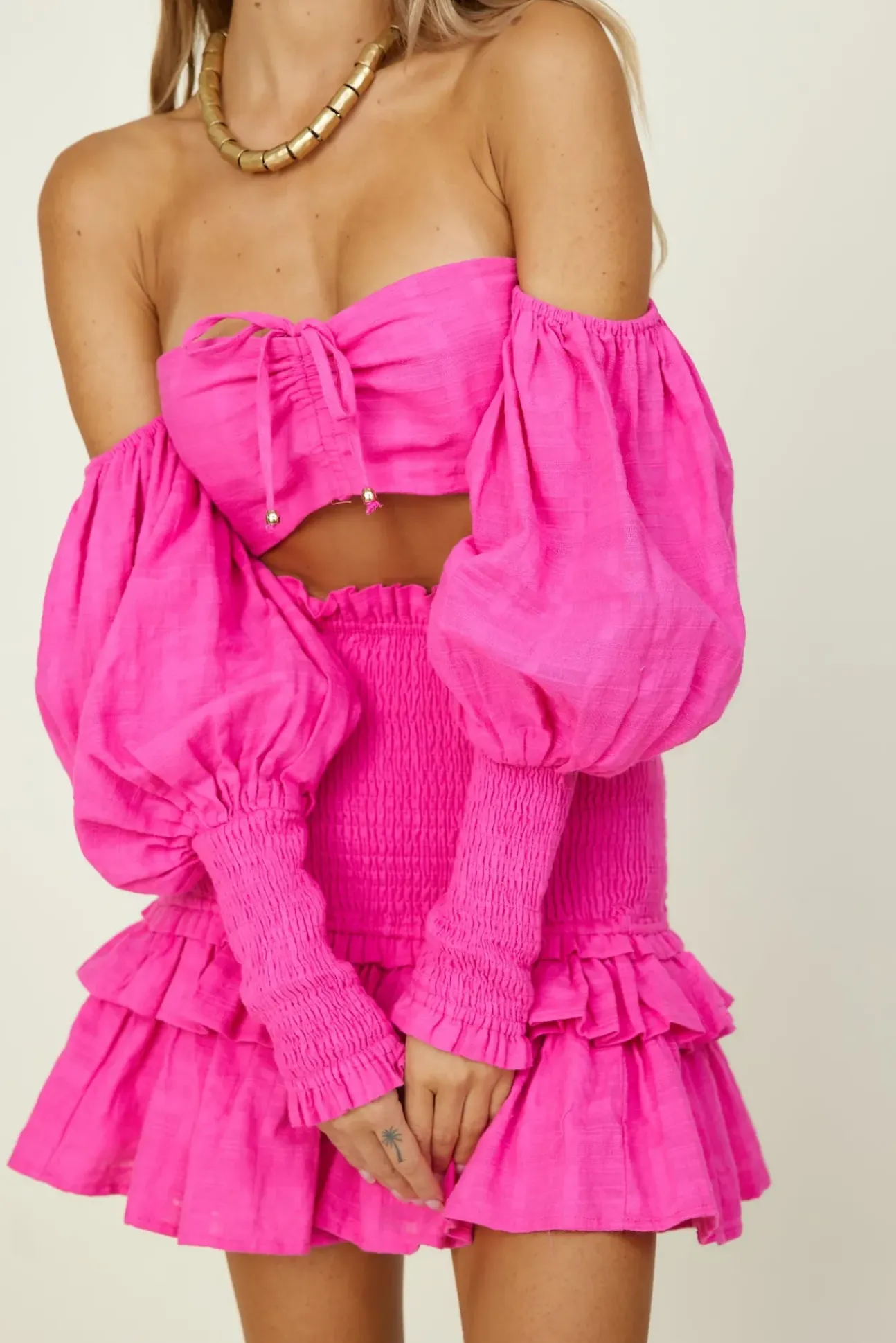 SEVEN WONDER Luciana Crop Top Fuchsia