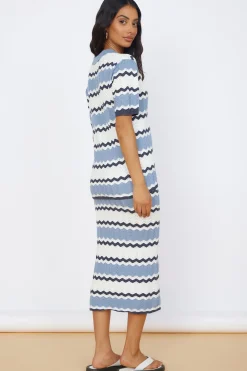 SEVEN WONDERS Caprice Midi Skirt Steel