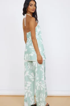 SEVEN WONDERS Ilah Halter Top Sage