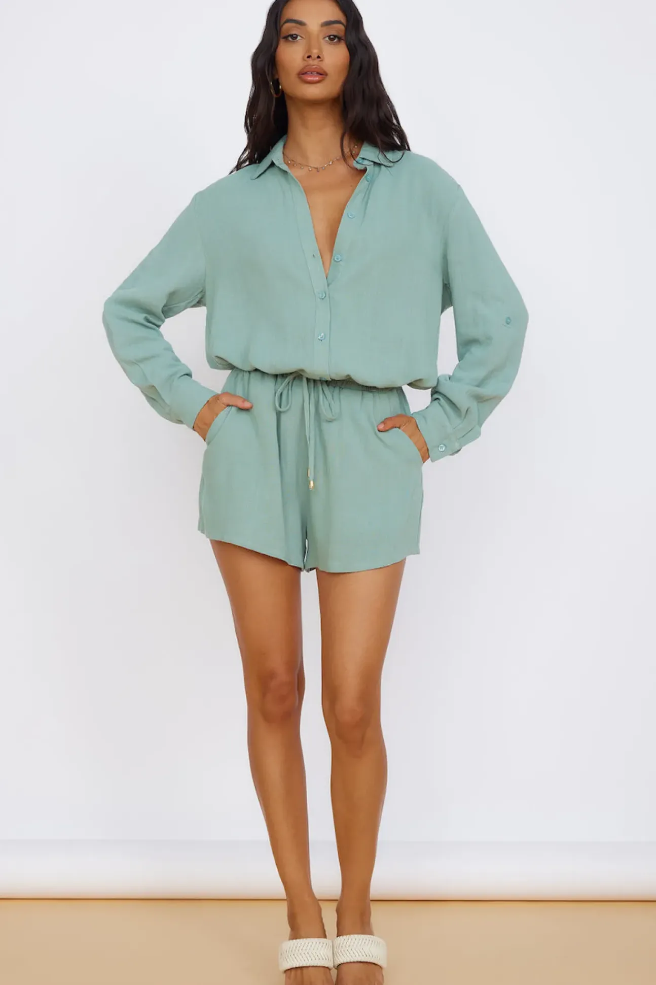 SEVEN WONDERS Kiana Shirt Sage