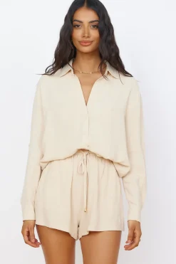 SEVEN WONDERS Kiana Shirt Sand