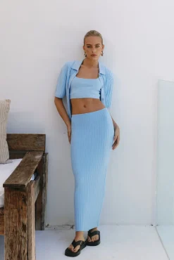 SEVEN WONDERS Kora Maxi Skirt Sky Blue