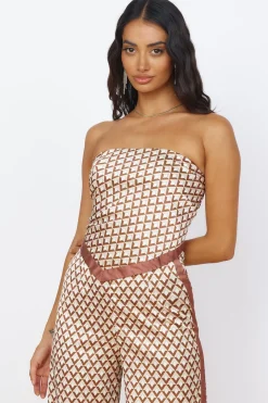 SEVEN WONDERS Milani Scarf Top Chocolate