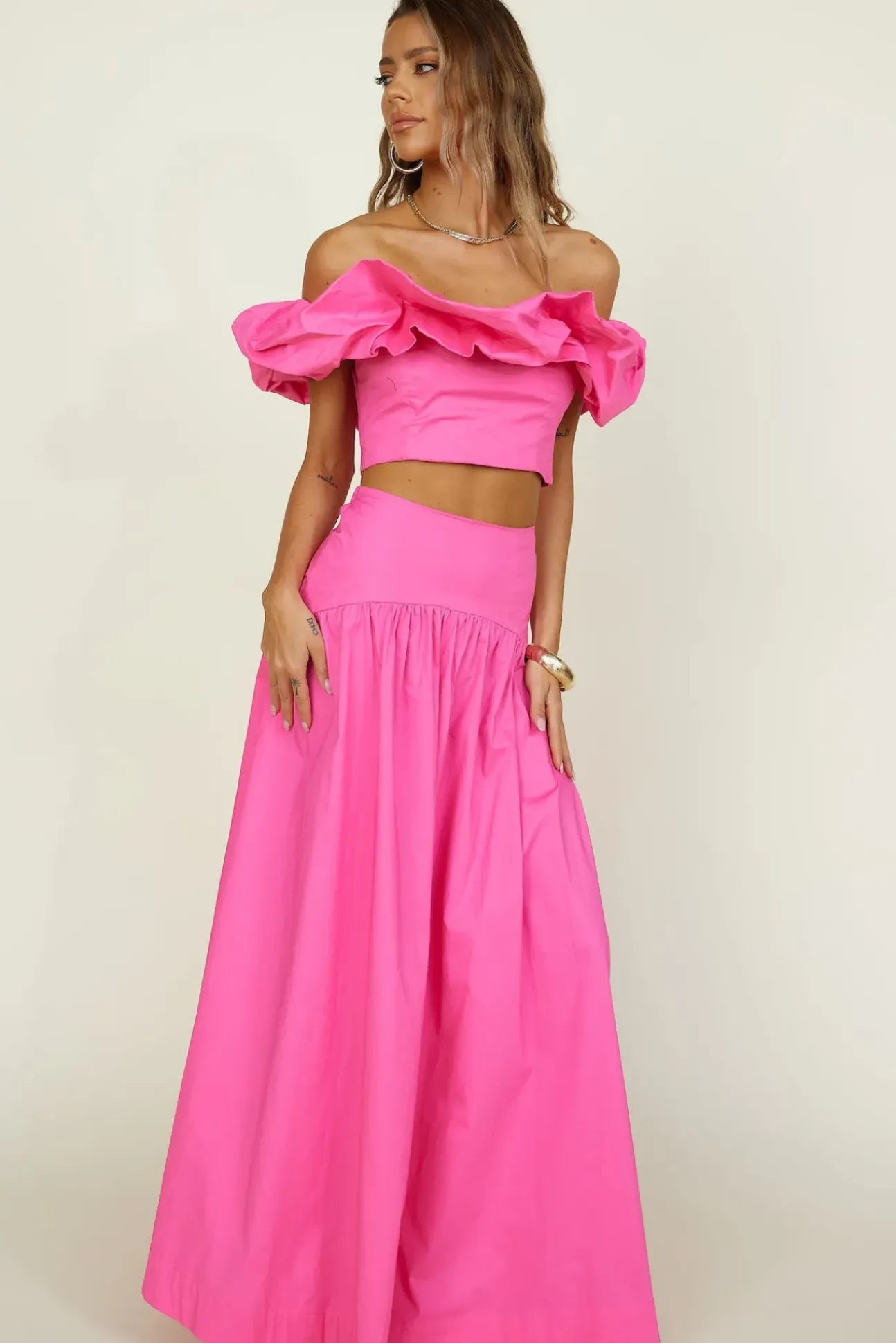 SEVEN WONDERS Savannah Maxi Skirt Fuchsia