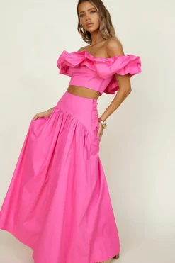 SEVEN WONDERS Savannah Maxi Skirt Fuchsia