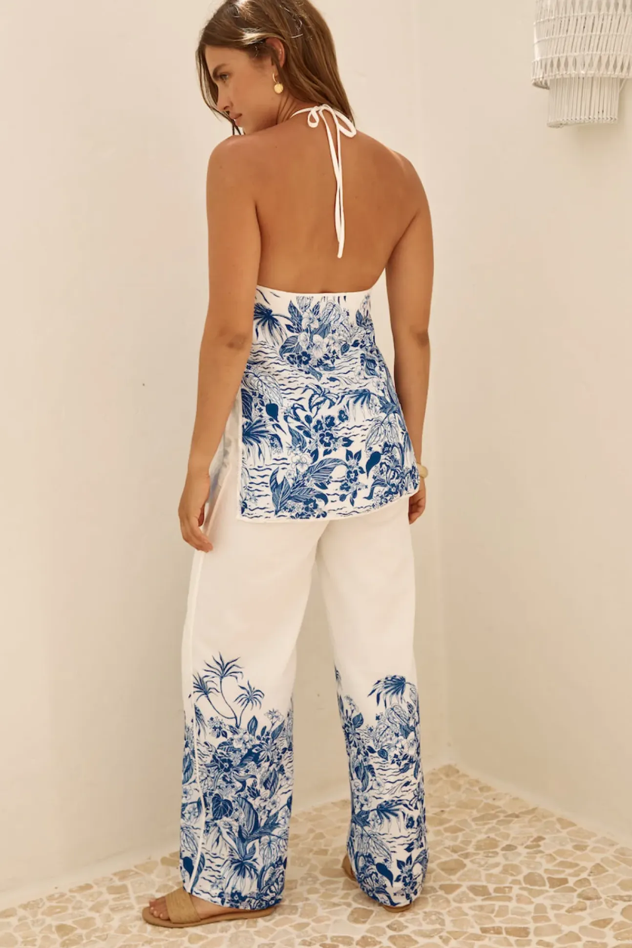SEVEN WONDERS Valencia Halter Top Blue