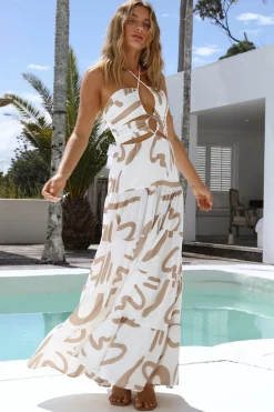 SEVEN WONDERS Yorkalina Maxi Dress Brown