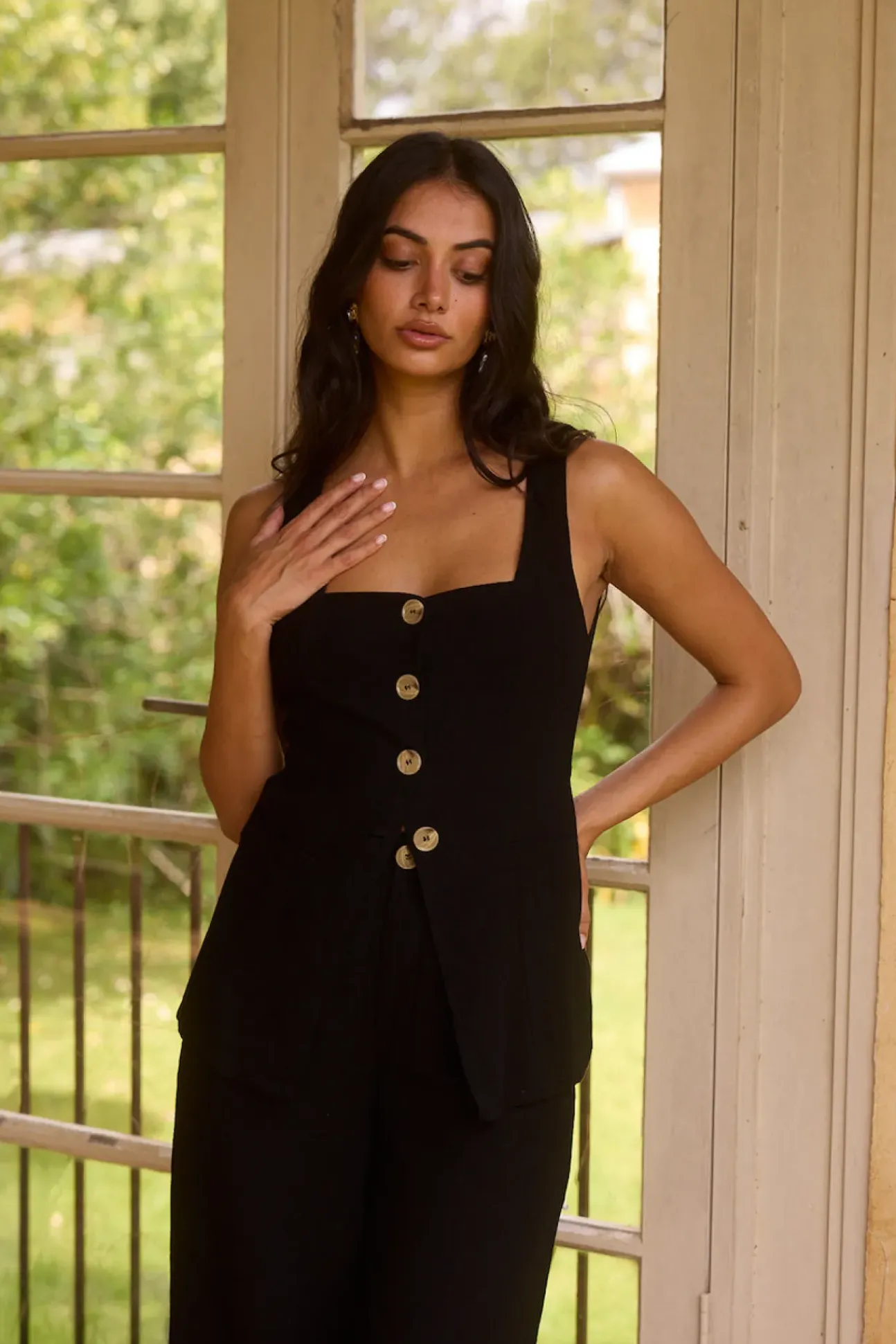 Shell Island Top Black
