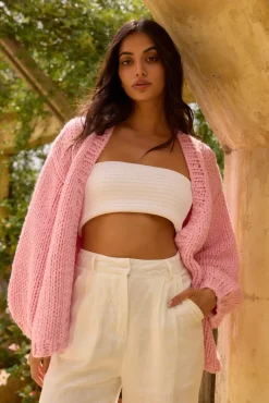 Sherbert Knit Cardigan Pink