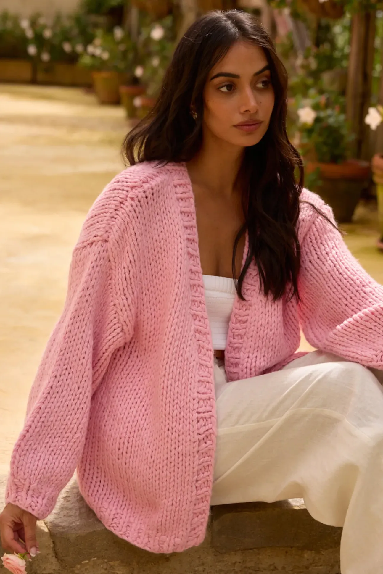Sherbert Knit Cardigan Pink