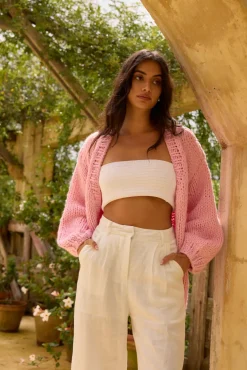 Sherbert Knit Cardigan Pink