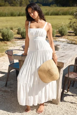 Shooting Stars Maxi Dress White