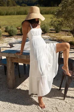 Shooting Stars Maxi Dress White