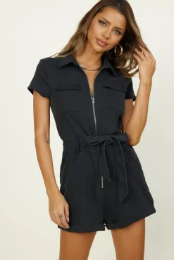 Sightseeing Romper Black