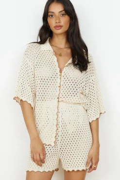 Slow Down Time Shirt Beige
