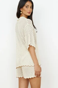 Slow Down Time Shirt Beige