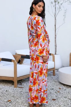 Smells Like Summer Long Sleeve Crop Top Orange