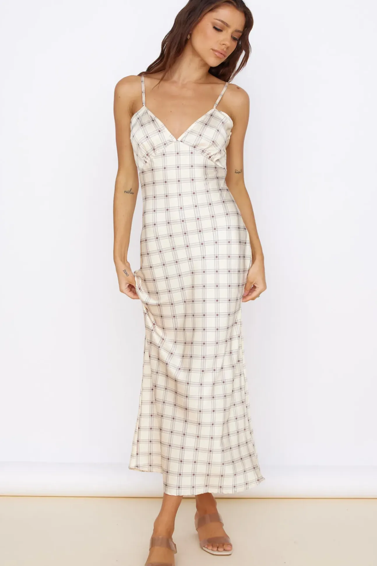 SNDYS Camilla Dress Check Print