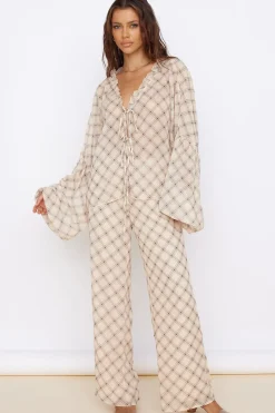 SNDYS Candice Pant Check Print