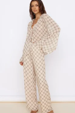 SNDYS Candice Pant Check Print