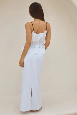 SNDYS Martina Maxi Skirt White