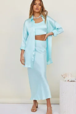 SNDYS Mystic Shirt Dress Sky