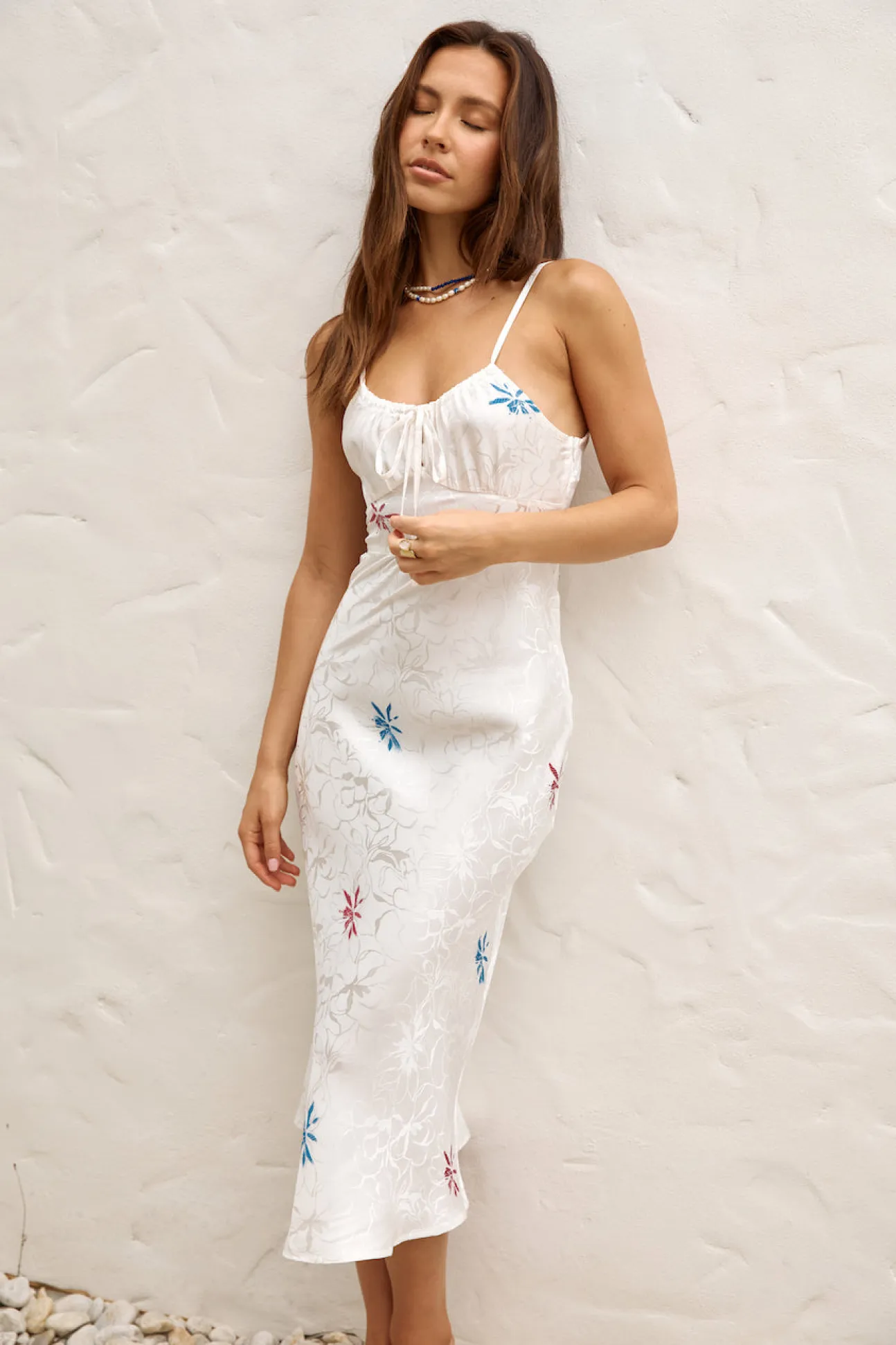 SNDYS Rosa Midi Dress White